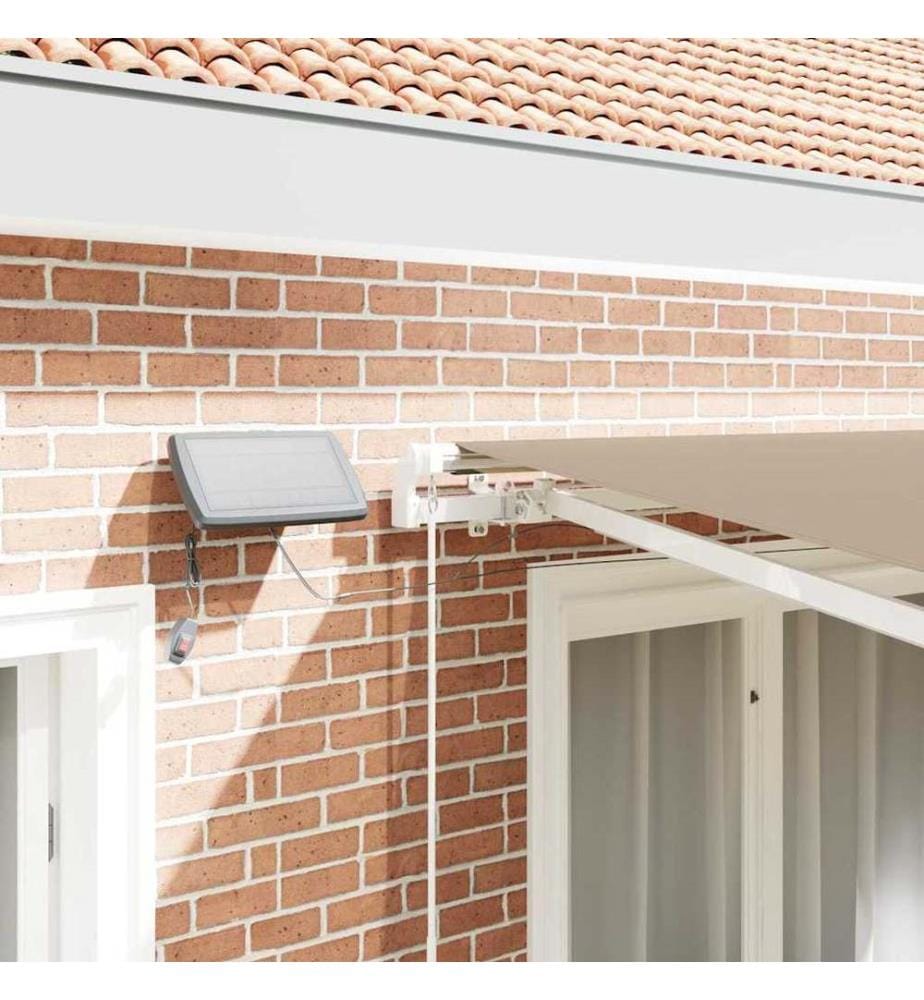 Ausziehbare Markise Beige 300 x 250 cm Stoff und Aluminium