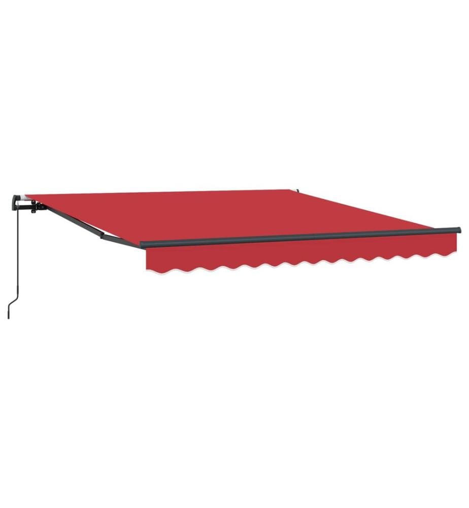 Ausziehbare Markise Rot 300 x 250 cm Polyester und Aluminium