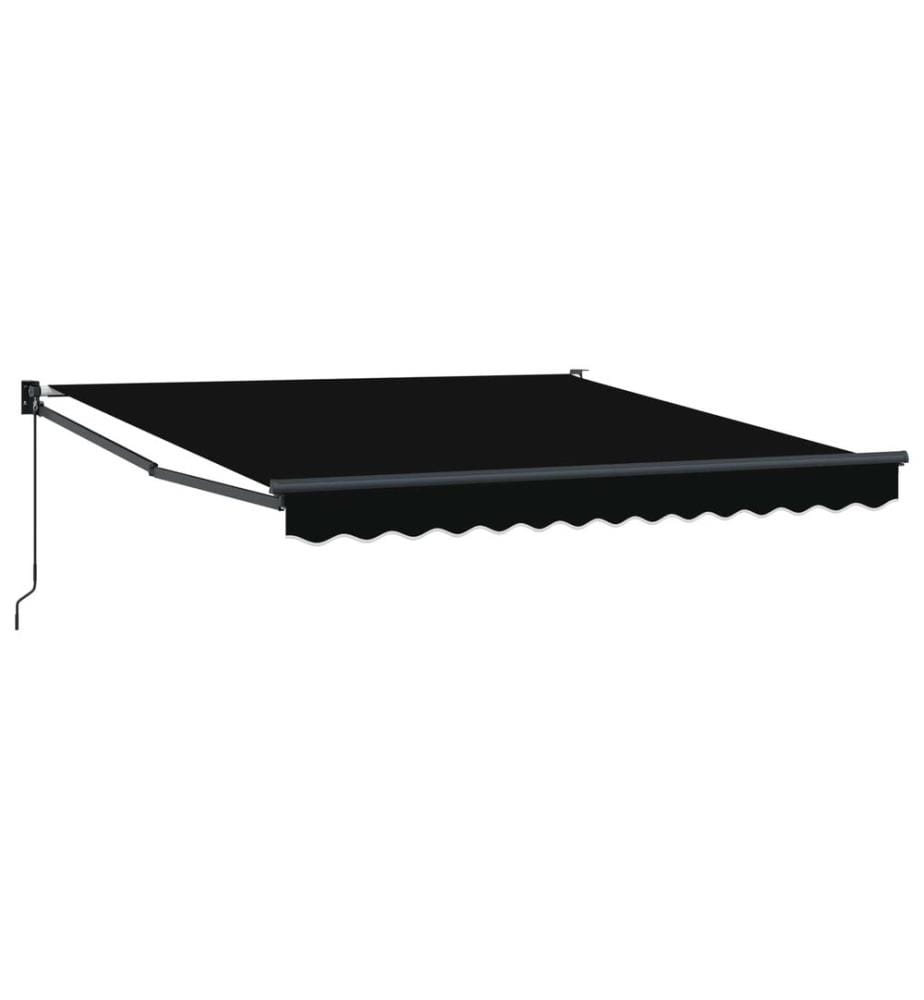 Auvent rétractable Noir 350 x 250 cm
