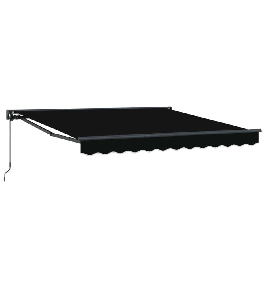 Cadre d'auvent Noir 350 x 250 cm Polyester avec revêtement PU