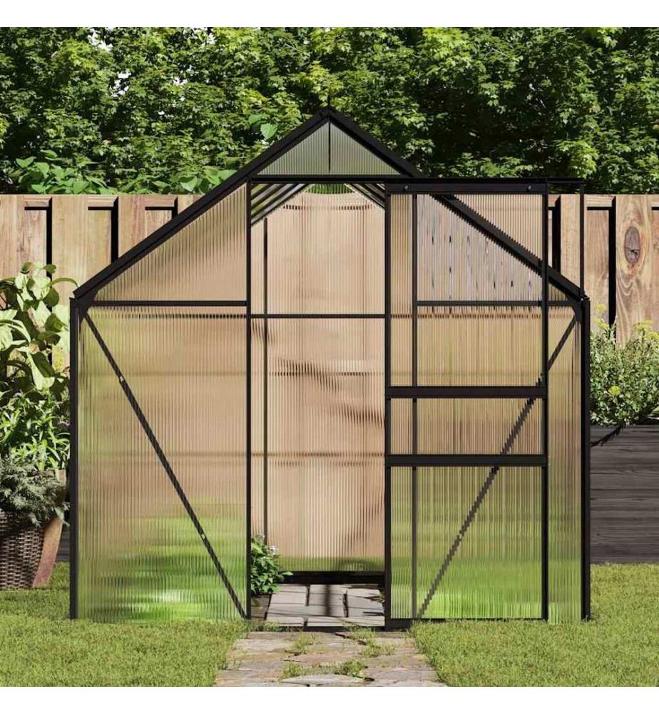 Serre avec cadre de base Anthracite Aluminium 5,89 m²