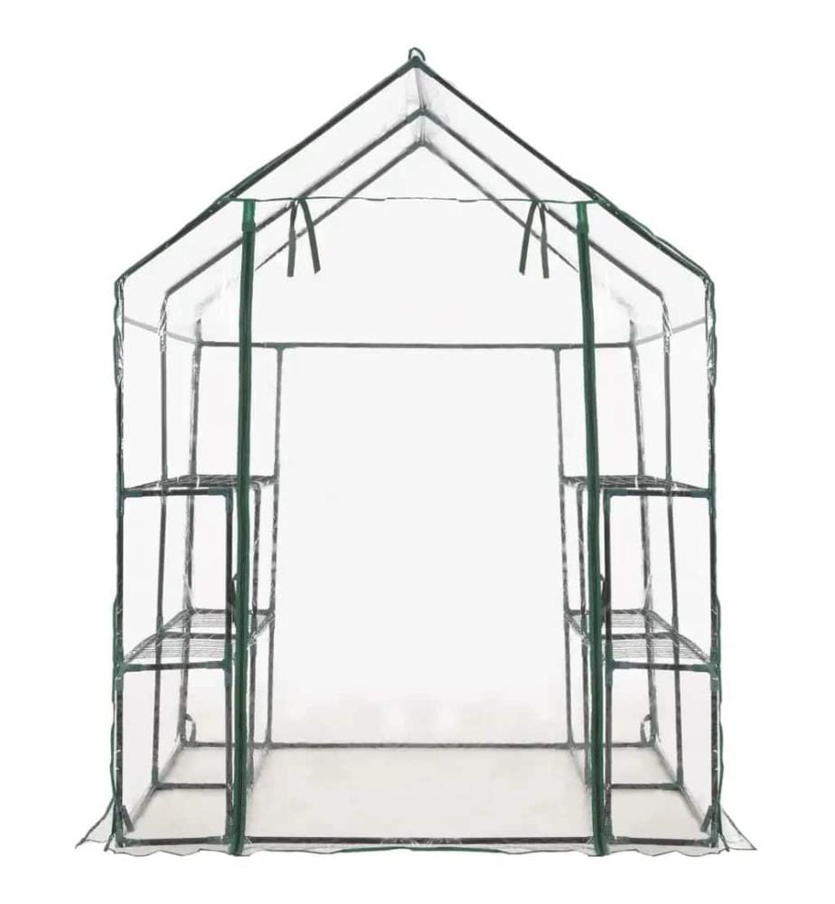 Serre avec 8 étagères 143x143x195 cm
