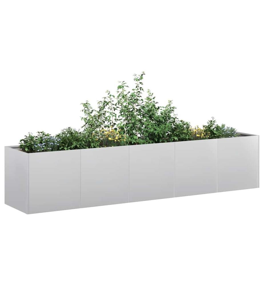 Jardinière 200x40x40 cm acier galvanisé