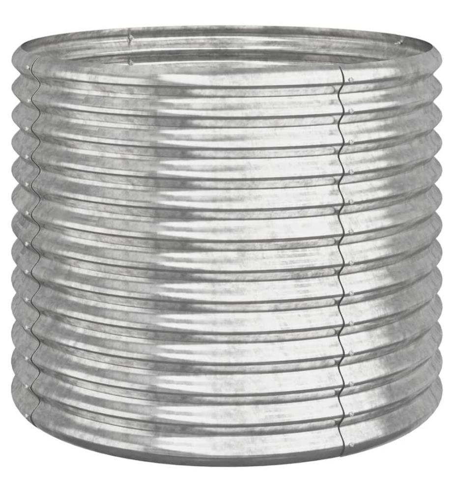 Jardinière de jardin Acier galvanisé 80x80x68 cm Argenté