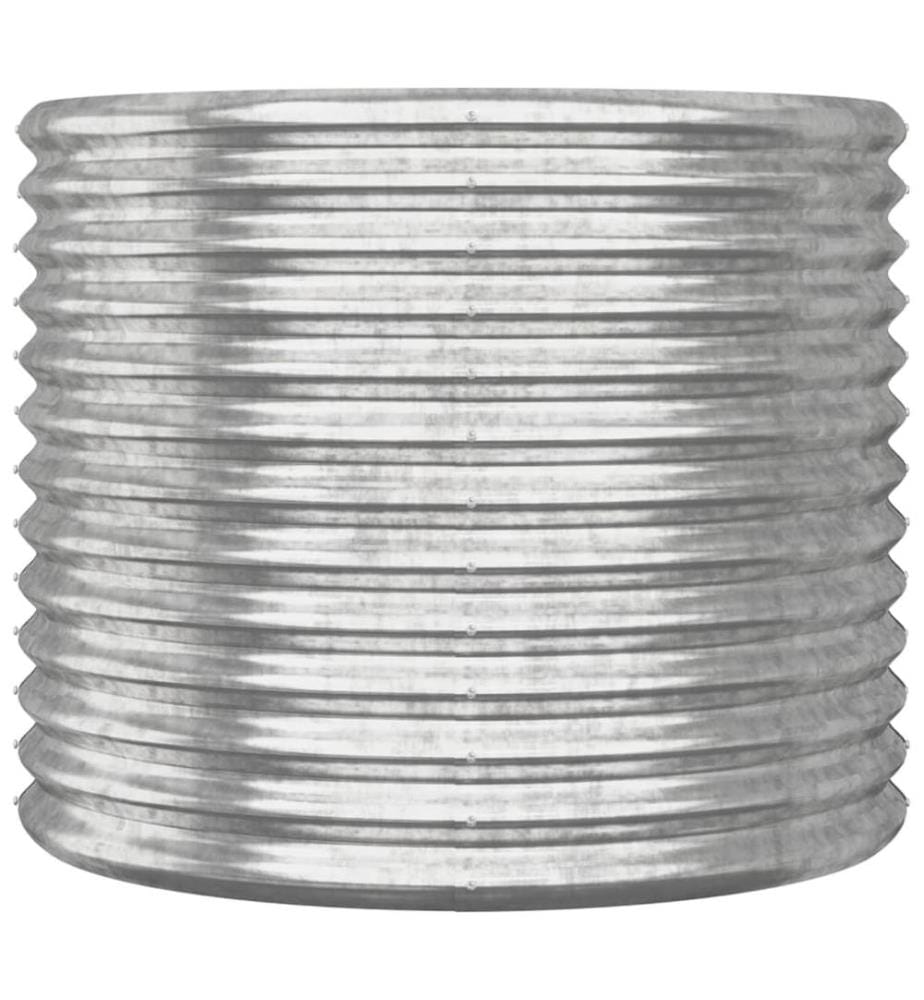 Jardinière de jardin Acier galvanisé 80x80x68 cm Argenté