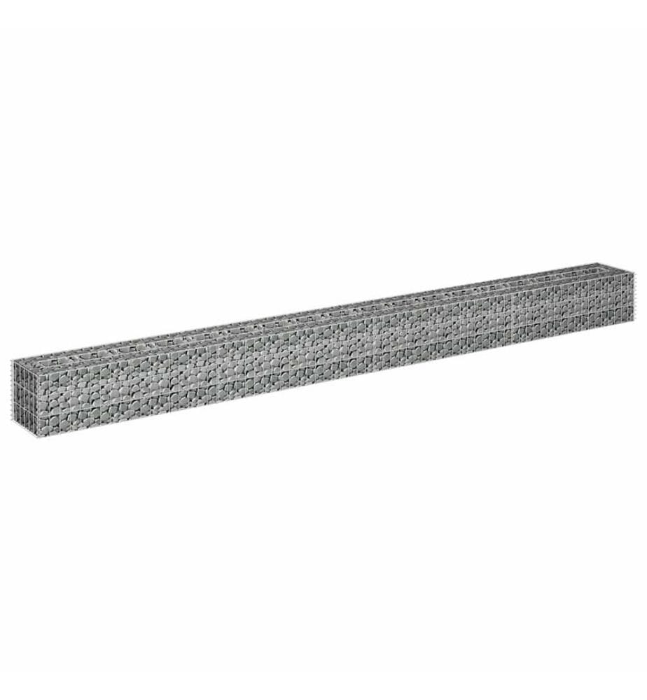 Lit surélevé à gabion Acier galvanisé 360x30x30 cm