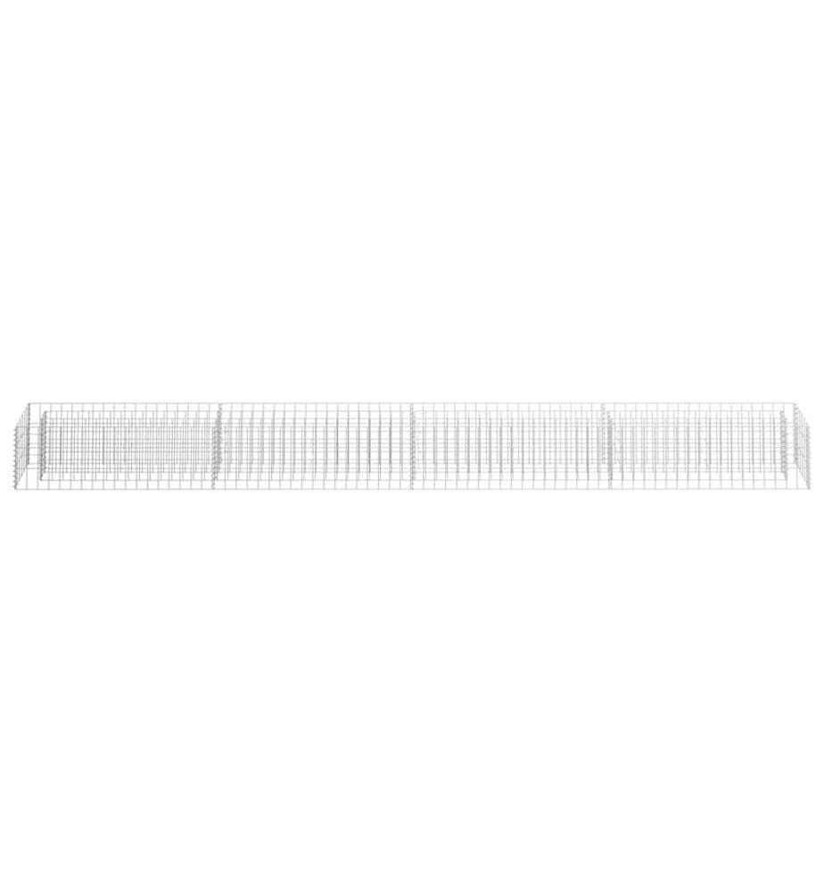 Lit surélevé à gabion Acier galvanisé 360x30x30 cm