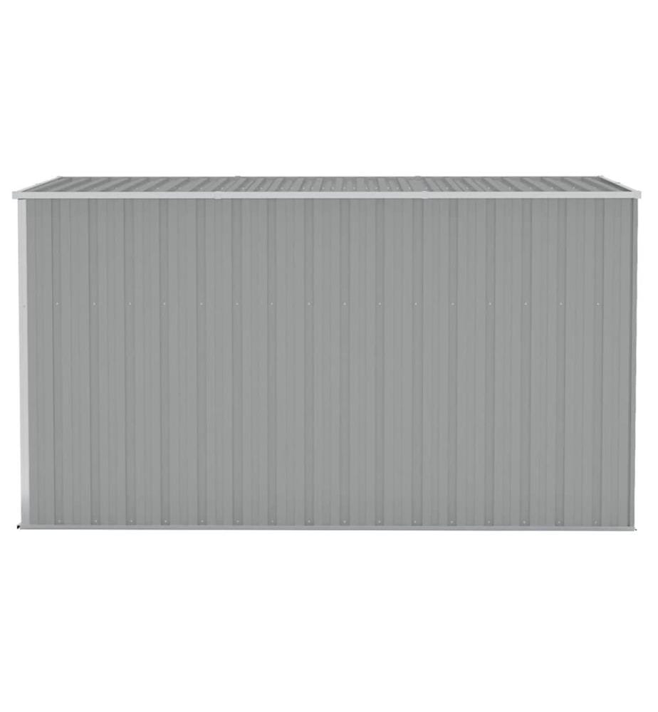 Abri de jardin mural Gris 118x288x178 cm Acier galvanisé
