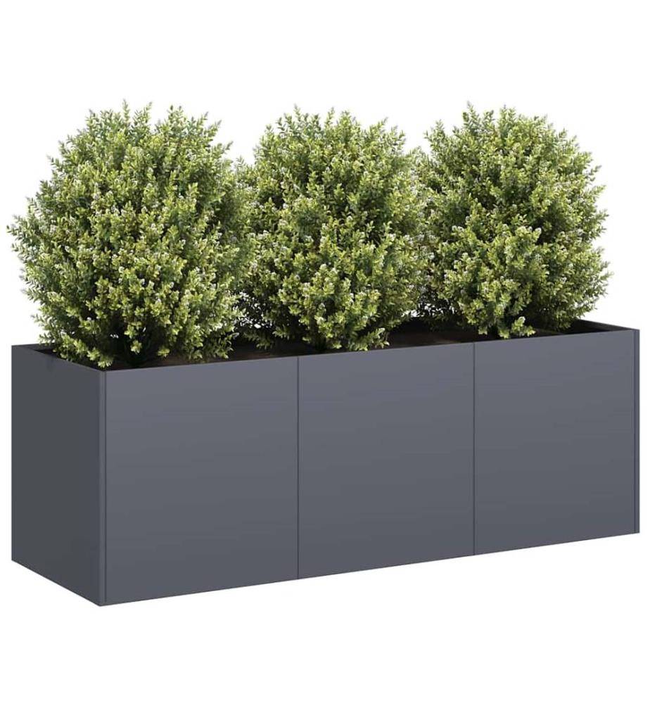 Jardinière Anthracite 120x40x40 cm Acier laminé à froid