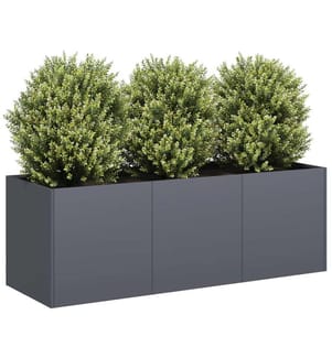 Jardinière Anthracite 120x40x40 cm Acier laminé à froid