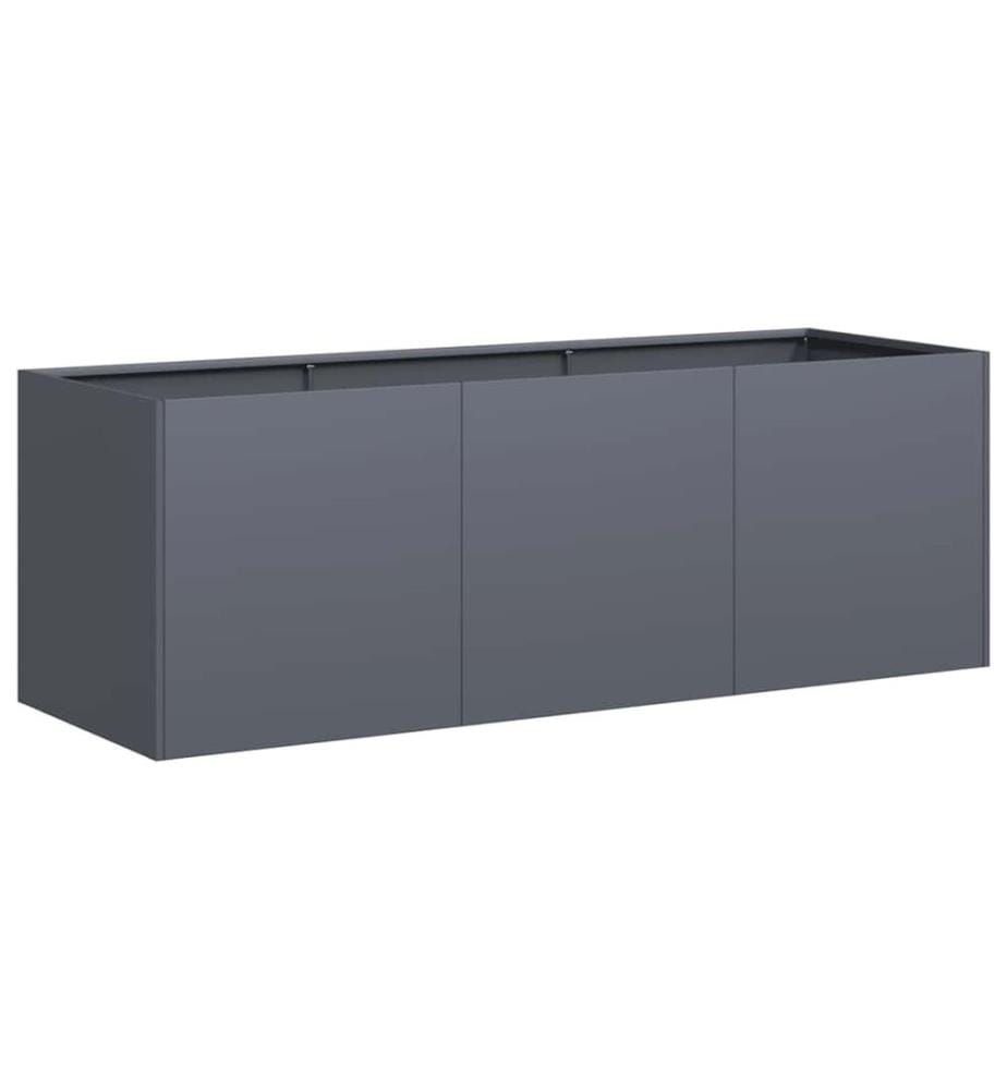 Jardinière Anthracite 120x40x40 cm Acier laminé à froid