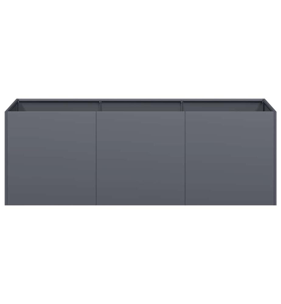 Jardinière Anthracite 120x40x40 cm Acier laminé à froid
