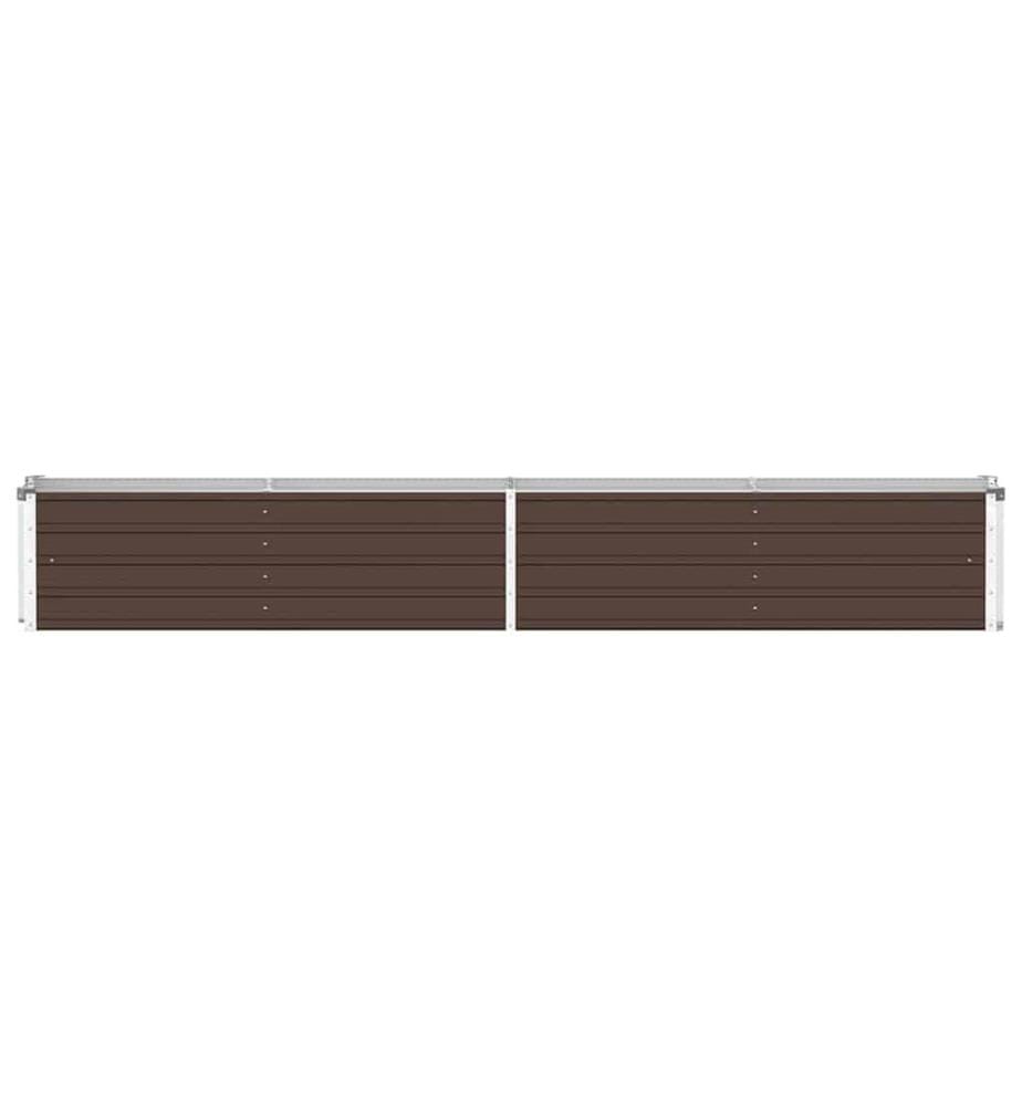 Lit surélevé de jardin Acier galvanisé 320x40x45 cm Marron