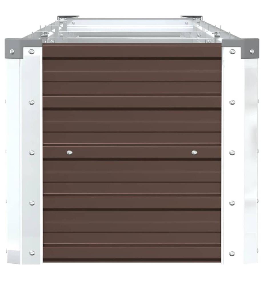 Lit surélevé de jardin Acier galvanisé 320x40x45 cm Marron