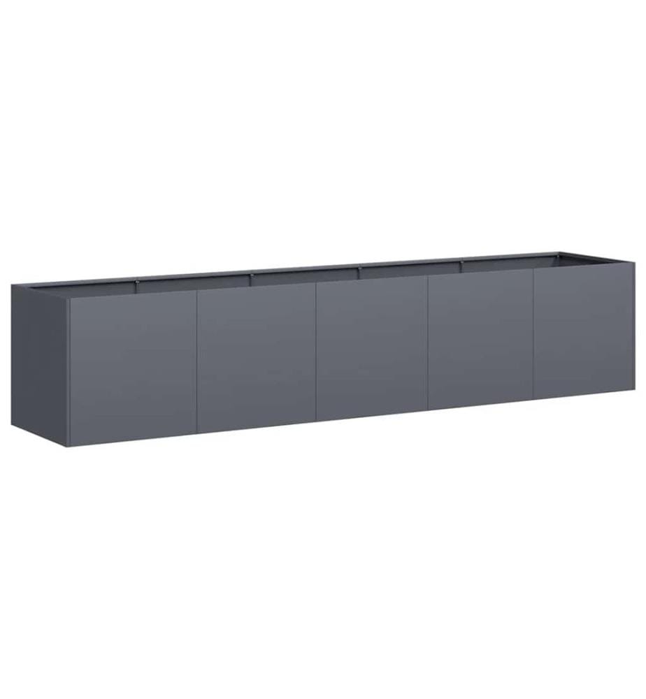 Jardinière Anthracite 200x40x40 cm Acier laminé à froid