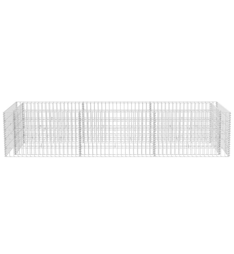 Lit surélevé à gabion Acier 270x90x50 cm