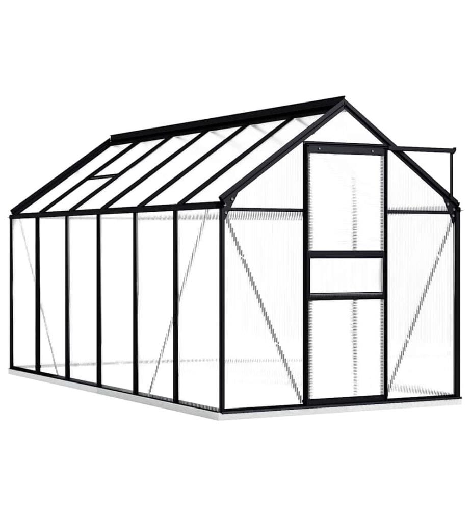 Serre avec cadre de base Anthracite Aluminium 7,03 m²