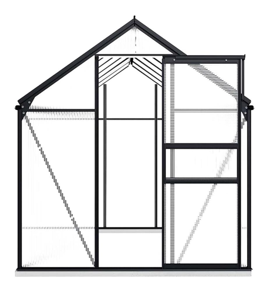 Serre avec cadre de base Anthracite Aluminium 7,03 m²