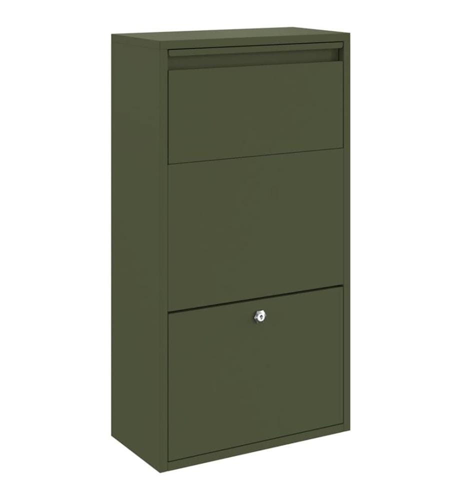 Cassetta per il deposito di pacchi Verde oliva 44 x 22 x 82 cm Acciaio