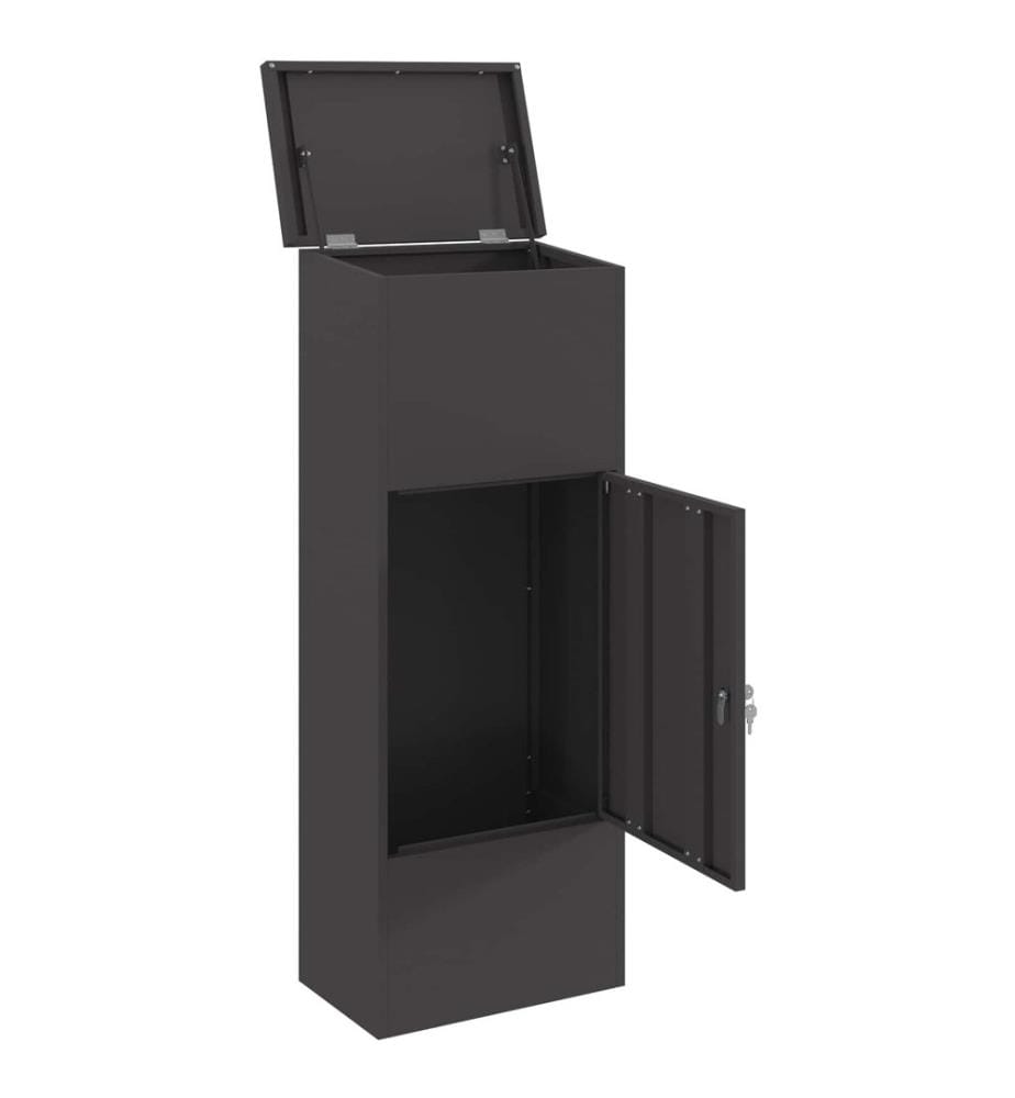 Boîte de dépôt de colis Noir 44,5 x 29 x 110,5 cm Acier