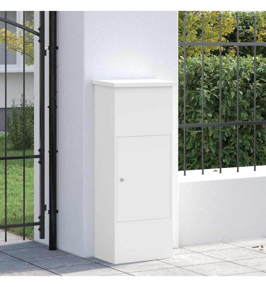 Boîte de dépôt de colis Blanc 44,5 x 29 x 110,5 cm Acier