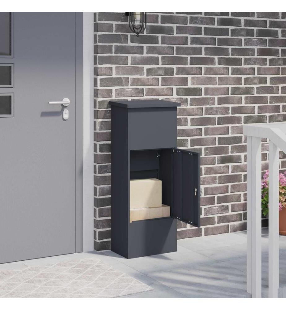 Boîte de dépôt de colis Anthracite 44,5 x 29 x 110,5 cm Acier