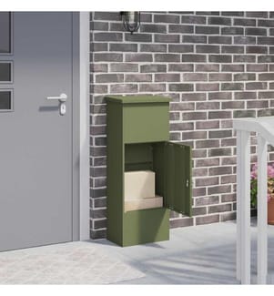 Parcel Drop Box Olive Green 44.5 x 29 x 110.5 cm Steel