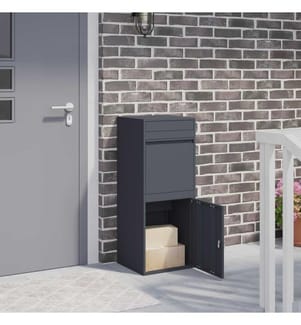 Parcel Drop Box Anthracite 41 x 38 x 103 cm Steel