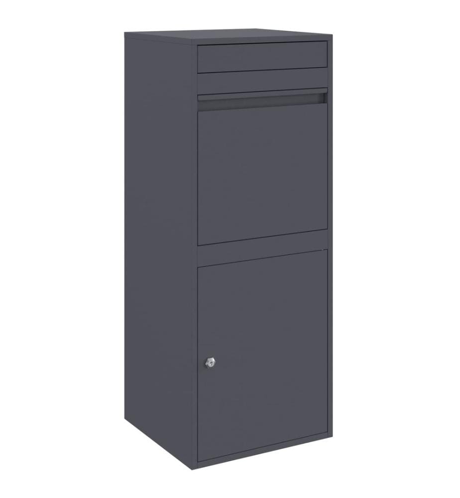 Paketdrop-Box mit Speicher Anthrazit 41 x 38 x 103 cm Stahl