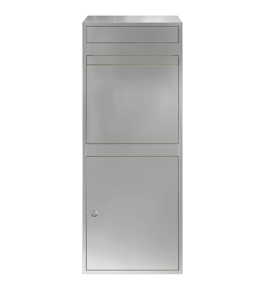 Paketdrop-Box mit Tür Silber 47,5 x 38 x 59 cm Verzinkter Stahl
