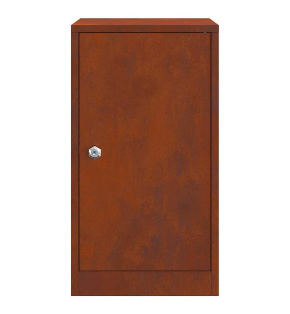 Briefkasten mit Speicher Rostig 30 x 20 x 55 cm Wetterfeststahl