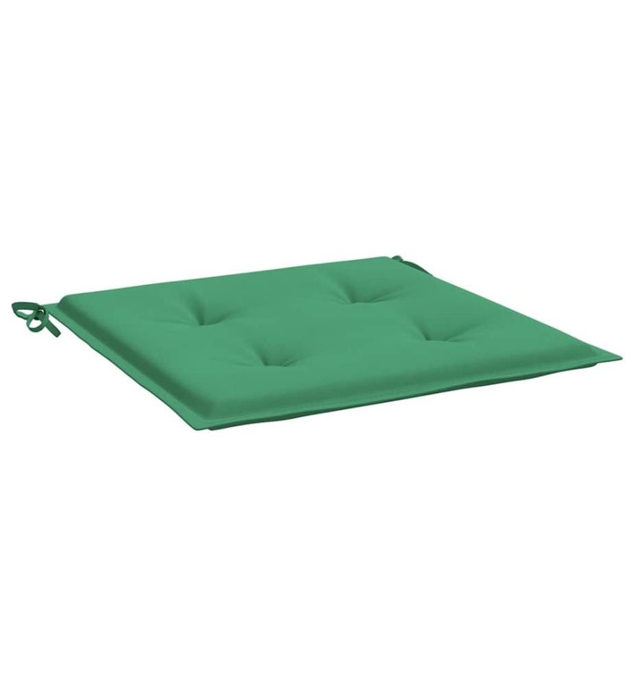 Gartenstuhl-Kissen 2 Stk. Grün 40x40x4 cm Oxford-Gewebe