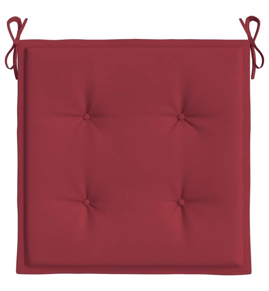 Gartenstuhl-Kissen 4 Stk. Weinrot 40x40x3 cm Oxford-Gewebe
