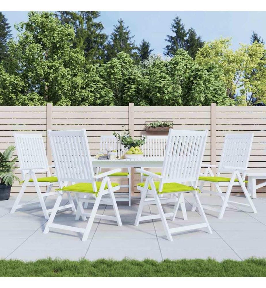 Garden Chair Cushions lot of 6 bright green 40x40x4 cm