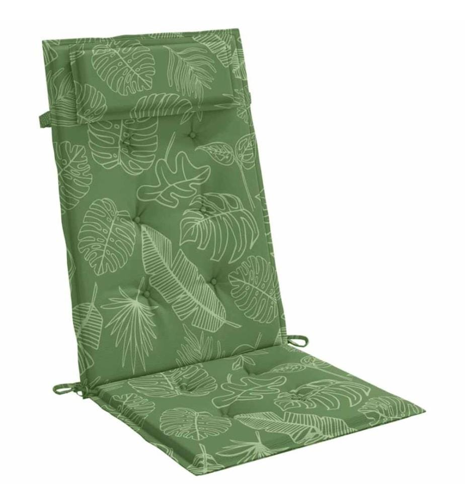 Coussins de chaise à dossier haut lot de 4 modèle de feuille
