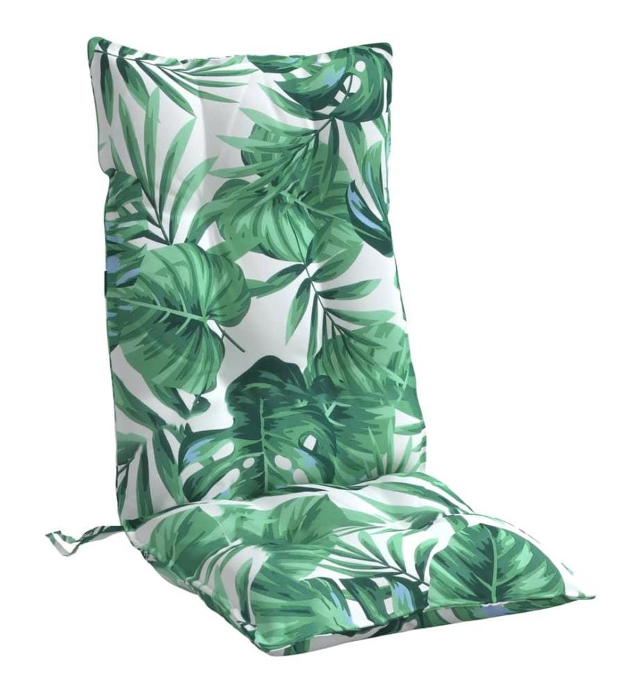 Coussins de chaise à dossier haut lot de 4 modèle de feuille
