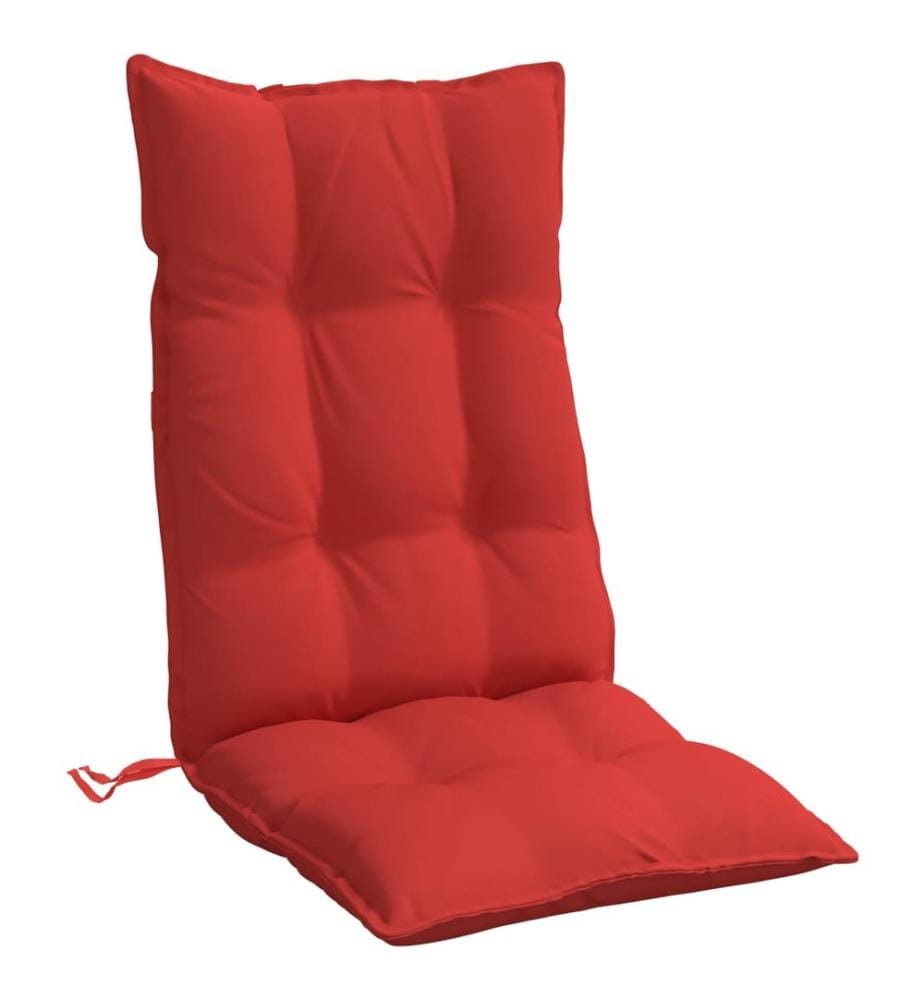 Coussins de chaise à dossier haut lot de 6 rouge tissu oxford