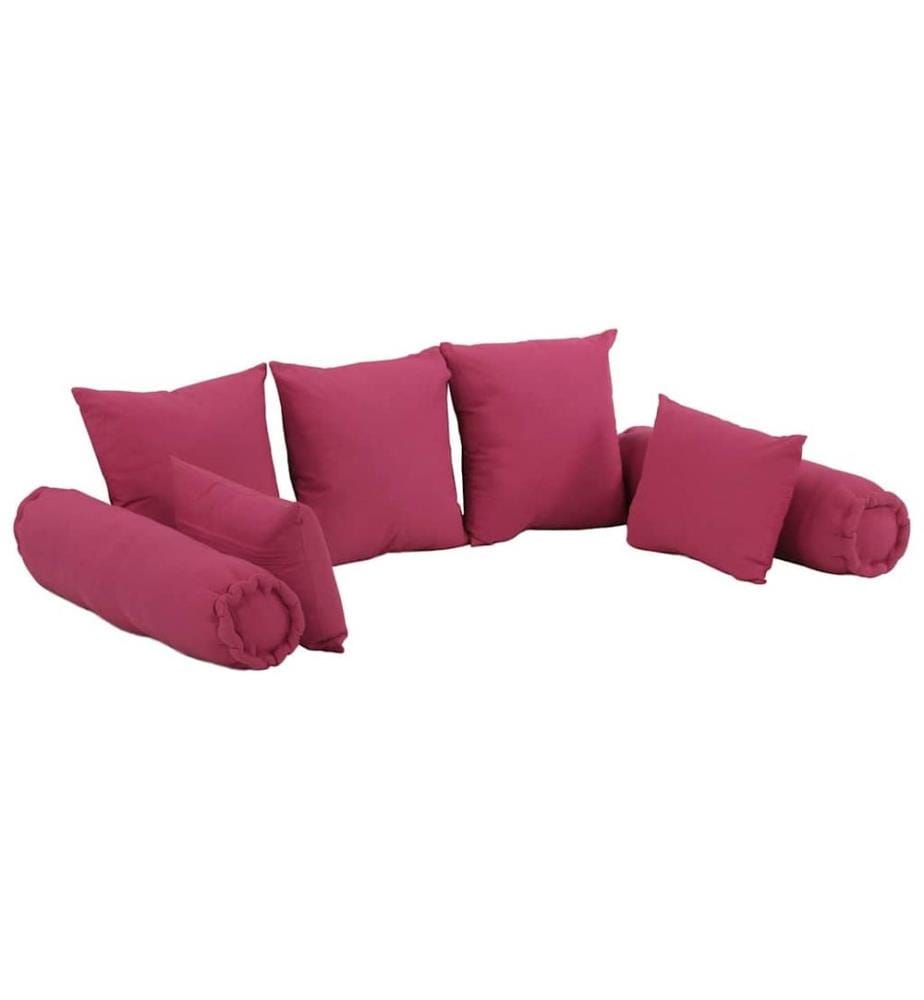 Ensemble d'oreillers décoratifs lot de 7 Rose Tissu