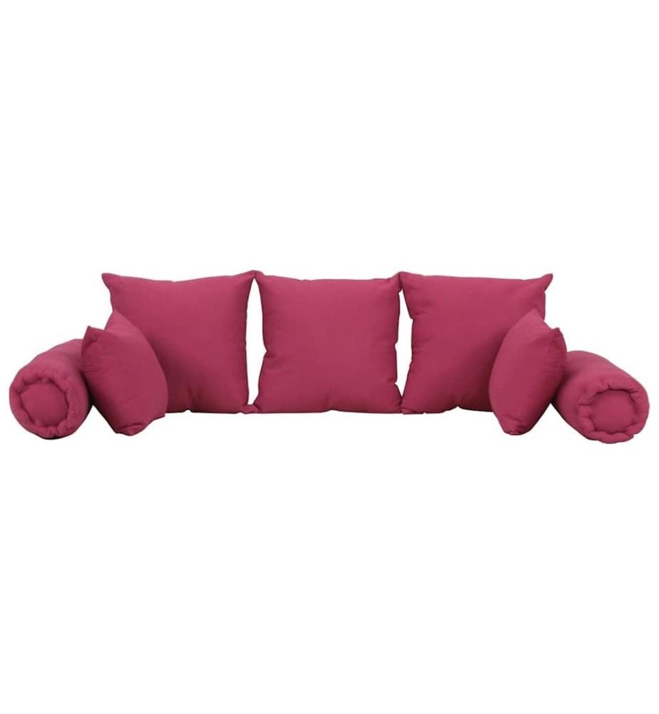 Ensemble d'oreillers décoratifs lot de 7 Rose Tissu
