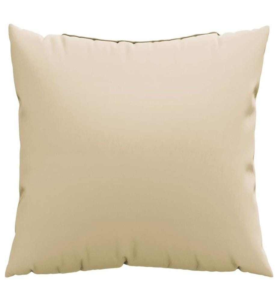 Coussins de canapé lot de 4 beige 50x50 cm tissu