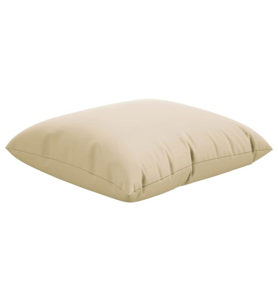 Coussins de canapé lot de 4 beige 50x50 cm tissu