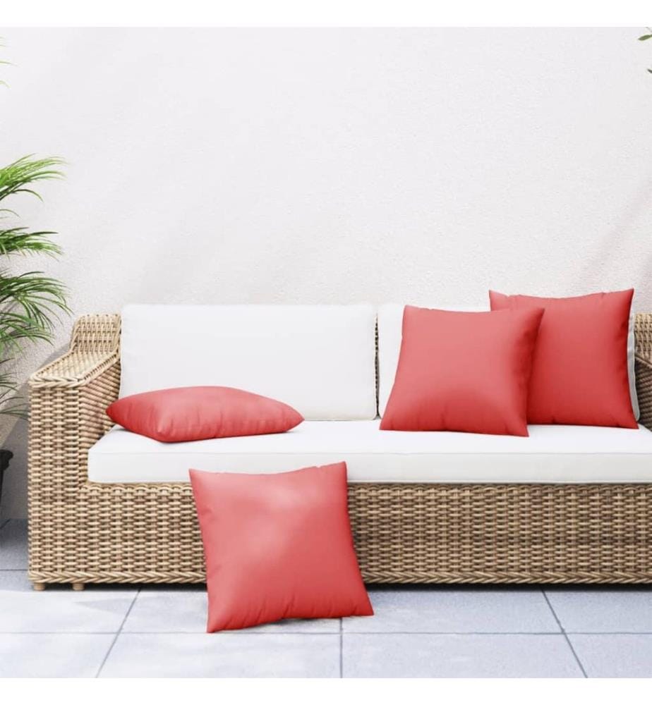Sofakissen 4 Stk. Rot 60x60 cm Stoff
