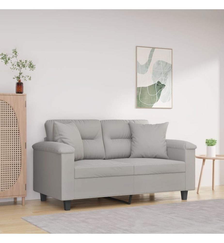 Cuscini decorativi 2 pezzi Gris clair 40x40 cm Tessuto microfibre