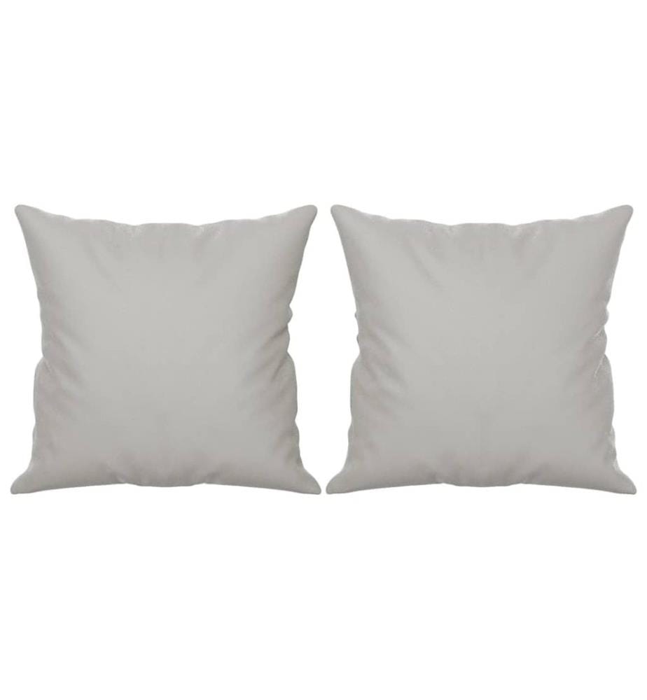 Cuscini decorativi 2 pezzi Gris clair 40x40 cm Tessuto microfibre
