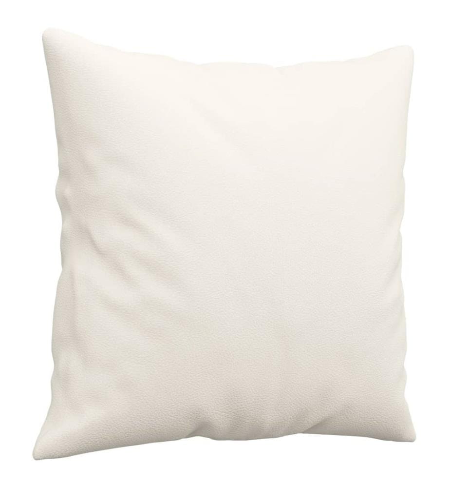 Coussins décoratifs lot de 2 Crème 40x40 cm Similicuir