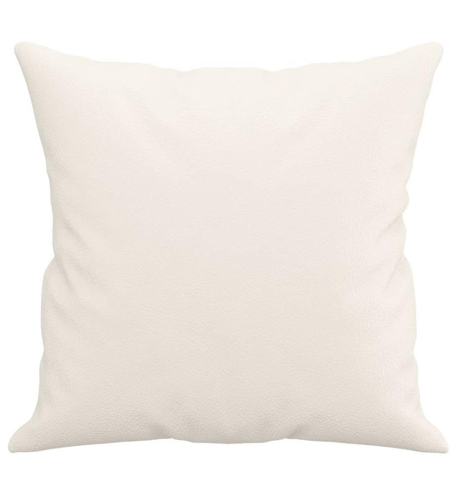 Coussins décoratifs lot de 2 Crème 40x40 cm Similicuir