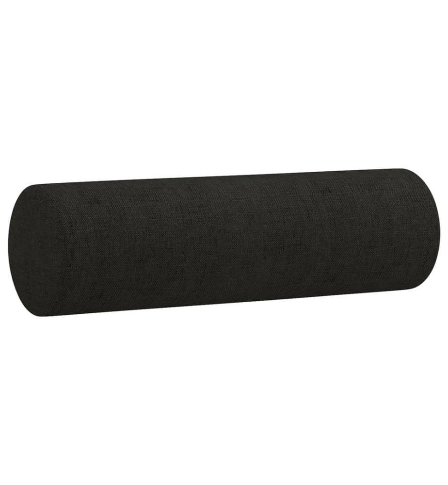 Coussins décoratifs lot de 2 Noir Ø15x50 cm Tissu