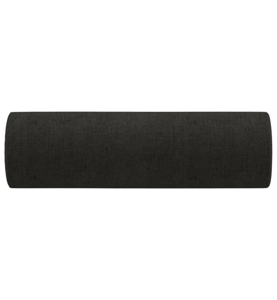 Coussins décoratifs lot de 2 Noir Ø15x50 cm Tissu