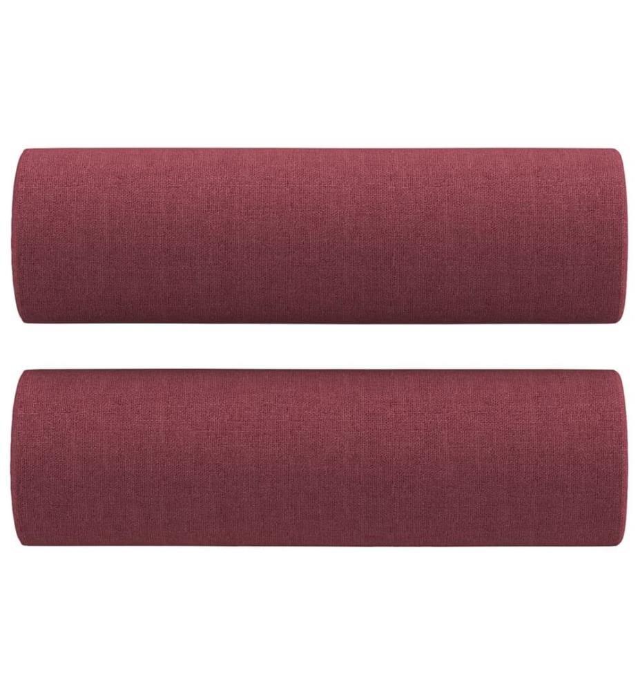 Cuscini decorativi set di 2 Rouge bordeaux Ø15x50 cm Tessuto