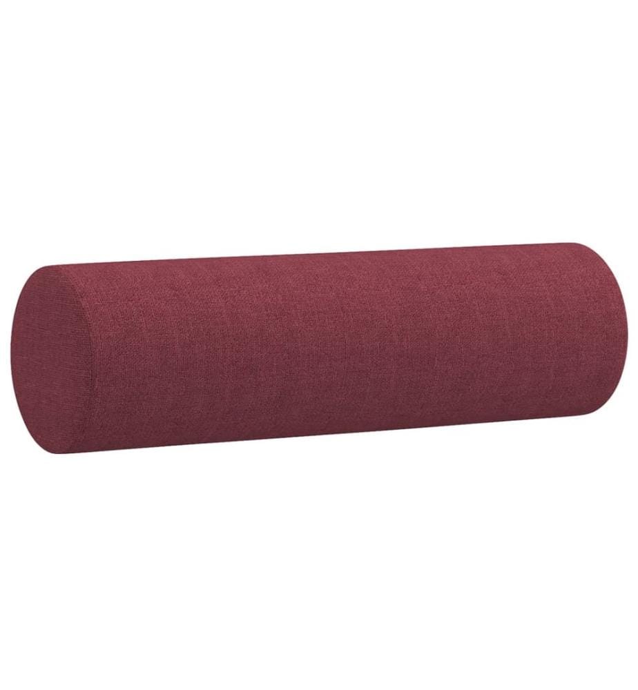 Cuscini decorativi set di 2 Rouge bordeaux Ø15x50 cm Tessuto